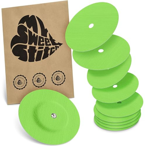 MySweetStitch 10 Fixierpflaster für FreeStyle Libre 2/Select rund Lime | Hilft gegen vorzeitiges Ablösen, wasserfest und schnell trocknend, hautfreundlich, bis zu 15 Tage Halt
