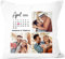 SpecialMe® Fotokissen Kissen-Bezug mit Foto-Collage Bedrucken Lassen Fotogeschenk Liebe Valentinstag Kalender weiß 40cm x 40cm