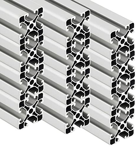 SCHMIDT systemprofile 12 Stück 2000mm Aluminium Profil 40x40mm Nut 8 Strebenprofil eloxiert 4040 Aluprofil Konstruktionsprofil 2m