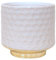 Nordring Pot de Fleur Goldy - Pots de Fleurs décoratifs Couleur pour intérieur Style rétro créatif S (10 cm ø), Blanc, Céramique