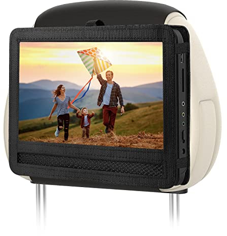 Portable DVD Player Headrest Mount Holder Car Headrest Mount Holder Strap Case for Swivel & Flip Style Portable DVD Player with 10 inch to 10.5 inch Screen (XCZB-10)