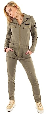 Schott NYC Damen Trjump21w Overall, Light Khaki, 46