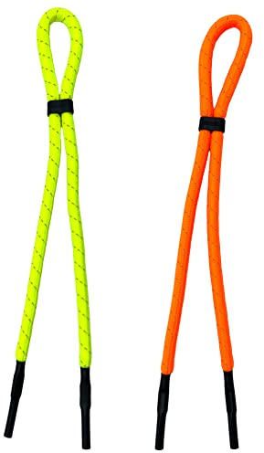 GERNEO® – ORIGINAL Olympia IV – schwimmfähiges Sport Brillenband Neopren – reflektierenden Streifen – neon gelb & orange – verstellbar mit Kabelzug – wasserfestes Sportbrillenband & fester Halt