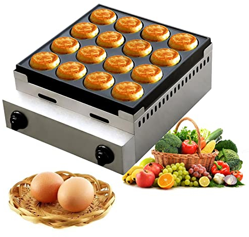 Egg Compartments Propane Gas Non Fried Cooker Kitchen Pancake Baking Crepe Tool Cooking Frying Non-Stick Stick Tray Pan Gadget for Home Omelette Breakfast Crepe Pan Healthy Snacks or Desserts