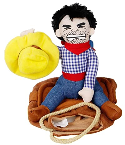 Reiteroutfit für Hund - Belüftetes Hunde-Cowboy-Kostüm mit Klettverschlüssen - Hunde-Outfit Sattelförmiges Kleid Design Geschenk für Partys, Halloween,