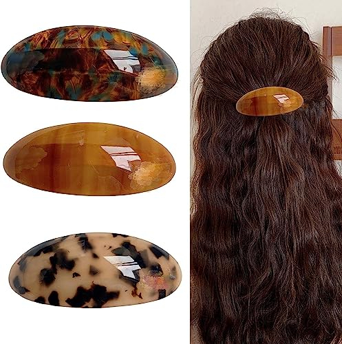 XINGNIAO Große Haarspange für Frauen Französische Acetat Haarspange Schildpatt Haarspangen Vintage Snap Haarspangen Zubehör Geschenke für Frauen Mädchen