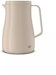 alfi STUDIO TEA Pichet isotherme 0,7 l blanc, thermos en acier inoxydable à double paroi garde au chaud pendant 12 heures et au froid pendant 24 heures, bouchon à vis, grande ouverture, sans BPA