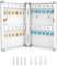 QWORK® 24 Positionen Schlüsselkasten, Abschließbarer Aluminium schlüsselschrank schlüsselversteck für Unternehmen, Schule, Zuhause - 32 x 21 x 5,5 cm