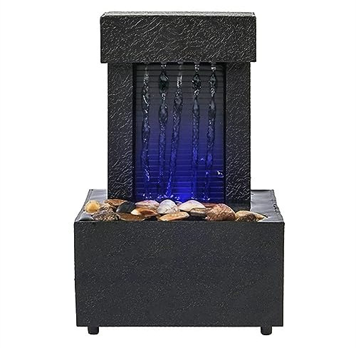 HYQHYX Espejo Fuente de Agua Fuente de Escritorio Fuente de Escritorio Fuente Decorativa de Escritorio Decoración de Interiores Fuente de Cascada