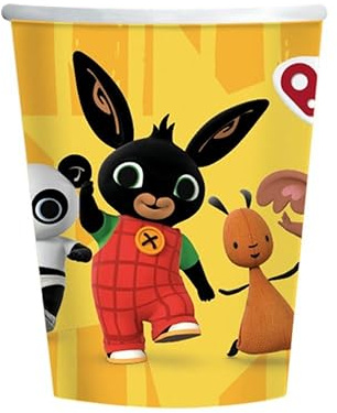 amscan 9911884-66 Bing Bunny Partybecher aus Papier, 8er-Pack, Mehrfarbig