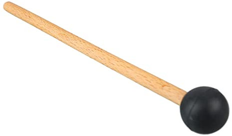 Bassdrum-Schlägel, Filzkopf, Weicher Bassdrum-Schlägel, Rutschfester Griff aus Buchenholz, Bassdrum-Percussion-Schläger, Instrumenten-Percussion-Zubehör für Blaskapelle, (Schwarz