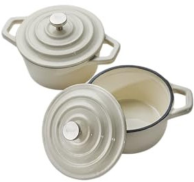 Käfer Mini-Cocotte mit Deckel, gusseisern, 2er-Set, 250 ml, backofenfest