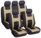 Adunsiaoto 9 Pièces Ensemble De Housses Siège Auto, Housse de Siege Voiture Universelle, Housse de Protection pour Sièges, Accessoires Interieur pour Camion Camionnette SUV, Durabilité(Beige)