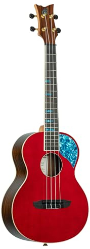 Ortega Guitars Tenor Ukulele Akustisch – Ghost Series – Inklusive Gigbag – Fichte, Rot (RUGH-SRT)