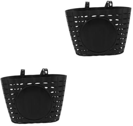 YARNOW 2 STK Aufbewahrungskorb Für Fahrräder Jungen Mountainbike-Korb Weidenkorb Mädchenfahrräder Rollschuhschuhe Schwarzer Wäschekorb Roller Fahrrad Einkaufen Autokorb