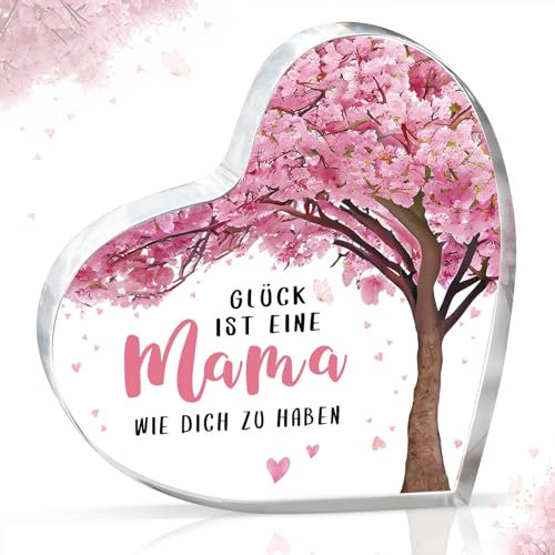 Geschenke für Mama, Geburtstagsgeschenk für Mama, Einzigartige Herzförmige Acryl Heimdekoration, Mama Geschenk von Tochter Sohn, Geschenk für Mama, Geschenk Mama Geburtstag, Beste Mama, Muttertag