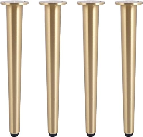 Gambe per tavolo Set di 4, Gambe per letto regolabili in stile nordico, Gambe per divani dorate resistenti, Gambe per tavoli a cono, Gambe per mobili in ottone spazzolato, per armadietti TV ad aria,