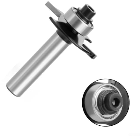8mm Shank T Sloting Biscuit Joint Slot Cutter, 2 Flutes HSS Grooving Router Bit