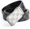 DUOMIYX Gürtel Männer Trendy Plaid Automatischer Schnallengürtel Business Casual Belt Gürtel-Schwarz-110 cm