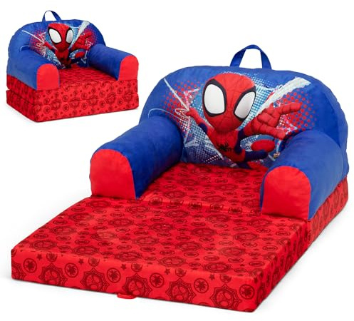Delta Children - Spidey and His Amazing Friends Cozee Buddy Flip-Out Kids Chair, Red