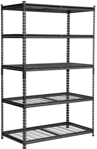 Rhino Racking - 5 Tier Heavy-Duty Boltless Wire Shelving Unit - 1000kg Load Capacity - 183 x 120 x 60 cm
