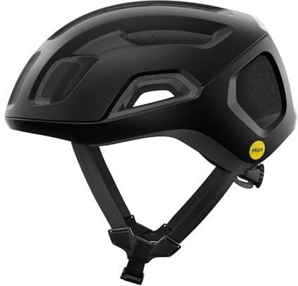 POC Unisex – Erwachsene Ventral Air MIPS Fahrradhelm, Uranium Black Matt/Hydrogen White Matt, L (56-61cm)