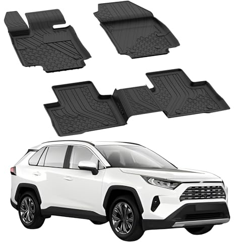 Sahler Fußmatten Automatten kompatibel mit Toyota Rav4 2018-2025 | 4.5D Premium TPE Gummi Antirutsch Gummimatten Wasserdicht Car Auto Matte Schwarz