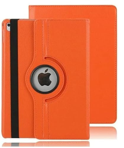World Biz 360 Rotation Case for iPad Pro 12.9 (2015-2017) (1st / 2nd Generation) Shockproof PU Leather Book Style Flip Folio 360° Rotating Protection Cover With Folding Stand Function (Orange New)