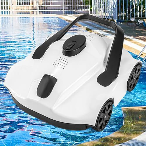 Beachtiful Aspiradora Robótica para Piscinas Elevadas, Limpiador de Piscinas Robótico inalámbrico con Dos Motores, Autonomía de 130 Minutos, Aspiradora Automática para Piscinas Planas Enterradas