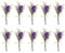 PATIKIL Mini Getrockneter Blumenstrauß, 10 Stück Vergissmeinnicht Natürliche Wildblumen mit Stiel Dekor Gipskraut Boho Blumen Pflanze Blume für Basteln DIY Foto, Lila