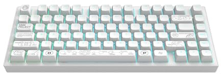 Dark Project ALU81A Terra NOVA Kabellose Mechanische Gaming-Tastatur | ANSI ENG | Hot-Swap | G3MS Moonstone Gefettete-Schalter | Gefettete Stabilisatoren | Flex Gasket Mount | Aluminium | RGB
