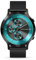 Lilienthal Berlin Chronograph LP Black Cyan in schwarz – Herrenuhr am schwarzen Mesh-Armband aus 316L Chirurgenstahl mit einem Quarzuhrwerk & saphirgehärtetem Mineralglas – 42,5 mm
