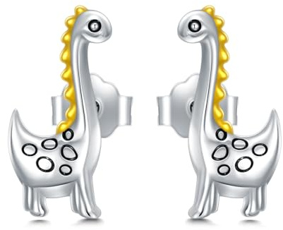PARYFO Dinosaurier Ohrringe Sterling Silber für Mädchen Dinosaurier Ohrstecker Niedliche Tier Ohrstecker Schmuck Geschenk für Damen und Mädchen