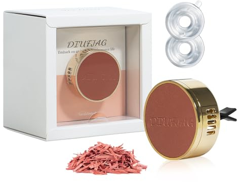 DIUFJAG Auto Duft Lufterfrischer 1Pc- Sandalholz Sandalwood Auto Parfüm Car Air Freshener Mit 1Pc Autoparfüm-Ersatzfüllung Car Perfume Refill