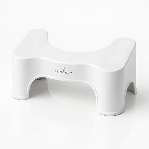 Step Basic Toilettenhocker – ergonomischer WC-Hocker 17,5 cm für natürliche Sitzhaltung, platzsparend unter Toilette verstaubar, Anti-Rutsch-Füße, hygienisch, stabil und pflegeleicht