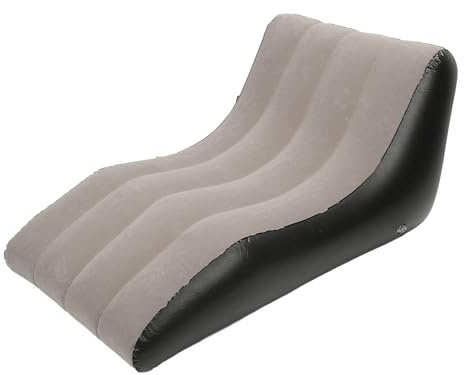 Srliya Aufblasbarer Sofa -Stuhl PVC Gefockter Aufblasbarer Stuhl, um die Couch für Wohnzimmer Campingreisen zu Fahren (Braun)