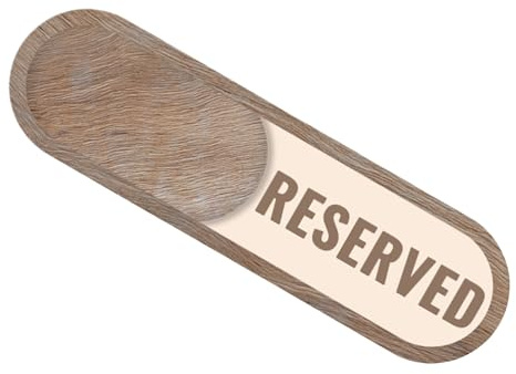 Leeres reserviertes Schild, Bad besetztes Zeichen reserviert in