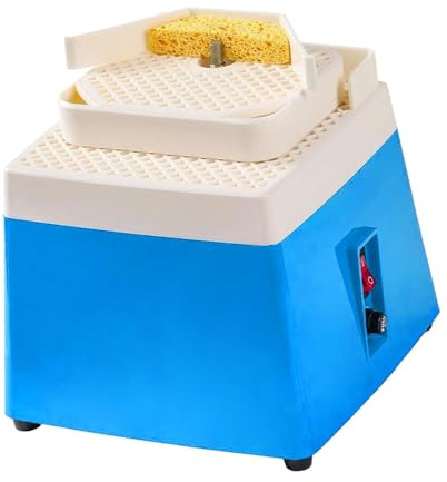 RadianceBiz Machine à Meuler Verre Mini Meuleuse Portable pour Verre Machine à Façonner Céramique avec Table Double Couche Système D'Alimentation En Eau Continue, Bleu