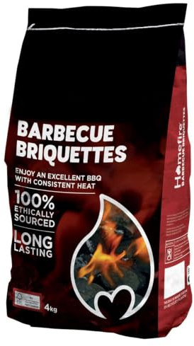 BBQ Briquettes 4kg | Charcoal for Outdoor Cooking | Suitable for Camping, Picnics & Weekend Cookouts