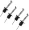 JRing Stainless Steel Tapered Metal Speed Pourer with Hinged Flip Top Cap for Wine Liquor Olive Oil Coffee Syrup Vinegar Bottles, 4 Pack