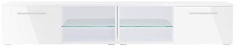 Selsey Tenus Double – TV-Board / TV-Lowboard / Fernsehschrank, weiß, 200 x 40 x 34 cm