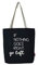Hello-Bags. Canvas-Einkaufstasche. Außen: 100% Baumwolle. Inklusive Reißverschluss, Futter und Innentasche. Verpackt in einem Kraft Geschenkumschlag. Modell: „IFNOTHING“. Farbe: Ecru/Schwarz.