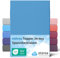 etérea Jersey Topper Spannbettlaken 200x200-200x220cm Hellblau für 5-10 cm Steghöhe 100% Baumwolle - Oekotex Spannbetttuch Matratzen Bett Bezug - Bettlaken 200x200cm - 200x220cm Blau