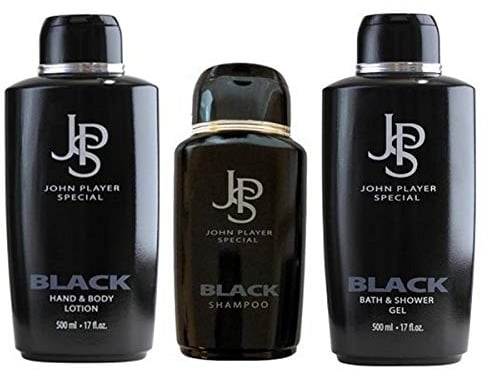 John Player Special Black Duschgel 500ml & Body Lotion 500ml & Shampoo 150ml, Set