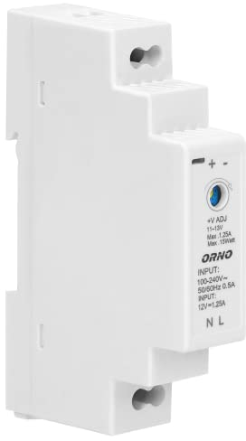 ORNO PSU-1642 Transformateur pour rail DIN 12VDC, 1,25A, 15W (1 module)