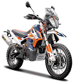 Bburago KTM 790 Adventure R Rally Motorrad - Maßstab 1:18 - Unglaublich detaillierte Die-Cast Replik Sammlerstück Motorrad Modell, Weiß