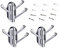 Crochet Mural Rabattable INOX Brossé A Visser Charge Lourde Porte Serviette Murale Petit Solide 3 Patères pour Salle De Bain Entrée Cuisine Douche, Accrocher Sac Clé Manteau Chrome 3 Paquet