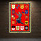 Christus-Ritter-Flagge Banner Mittelalter Krieger Rüstung Gemälde Aufhängen an der Wand 4 Ösen Benutzerdefinierte Flagge Innendekoration Ritter Tempelritter 96 x 144 cm
