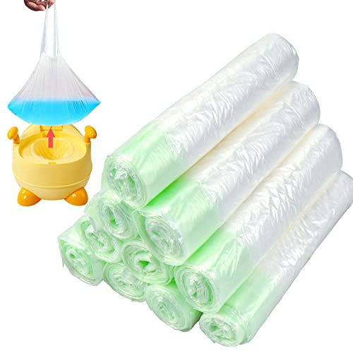 100 Pièces Sacs De Pot Toilette Jetables, Pot De Cordon De Serrage Sacs, Sacs De Pot Toilette Bébé Jetables, Potty Doublures, Sacs De Pot Jetables Pour Enfants Toddlers Adultes Animaux Domestiques