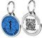 Pet Dwelling Service Dog QR Code Haustier-ID-Tag – Online-Haustierprofil – Scan-Tag – Sofortige E-Mail-Benachrichtigung (blau)